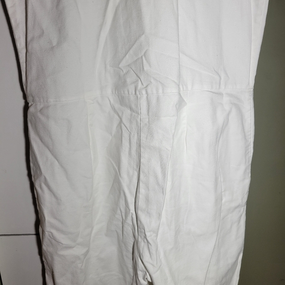 Eileen Fisher Cotton Hemp Stretch Jumpsuit ankle length white XS - Picture 3 of 13